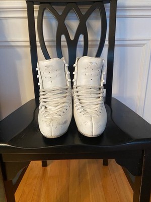 Edea Chorus Size 225C Figure Skates Boot Only White Leather Made in Italy