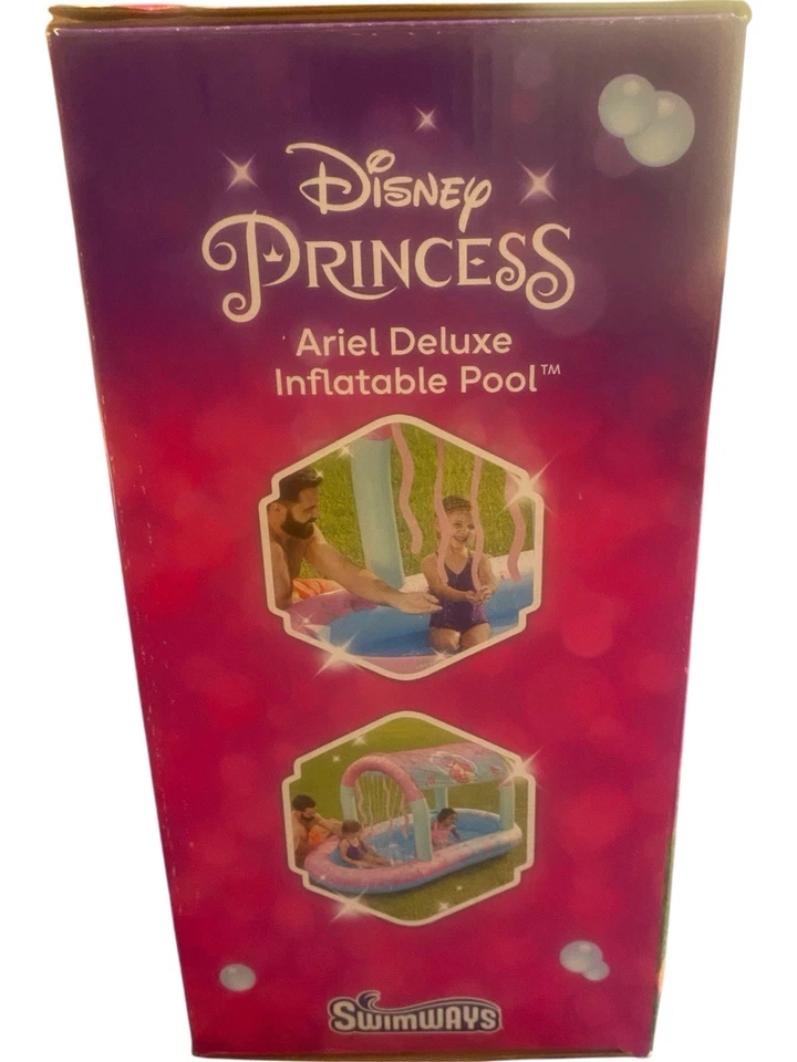 Piscina inflable de lujo castillo de agua princesa Ariel de Disney Foto 4 de 4