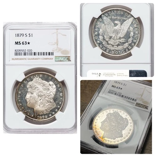 1879-S Morgan Dollar; NGC MS-63 Star; Obverse looks DMPL; Great Eye Appeal, Star
