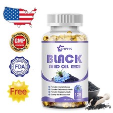 120 Black Seed Oil Capsule - 100 Pure Organic COLD PRESSED Cumin Nigella Sativa