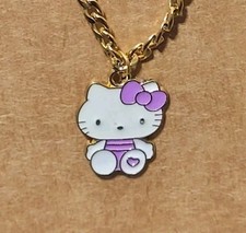 BRAND NEW Enamel Violet Hello Kitty Charm Necklace