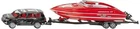 Siku Diecast 1:55 Scale Model -2543 Toyota Landcruiser With Speedboat On Trailer