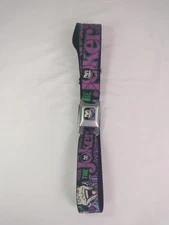 The Joker Buckle Down Seatbelt Style Belt Adjustable Black Green Purple DC Comic