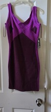 EXPRESS Purple Color Block Bandage Dress body con Small Y2k sexy party nightout