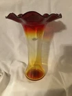Blenko Handcraft Amberina Art Glass Vase – Label & Signed 2014 – 11”