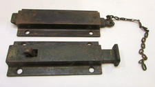 2 Slightly Different Antique Classic Iron Spring Bolt Barn Shed Gate Door Latch