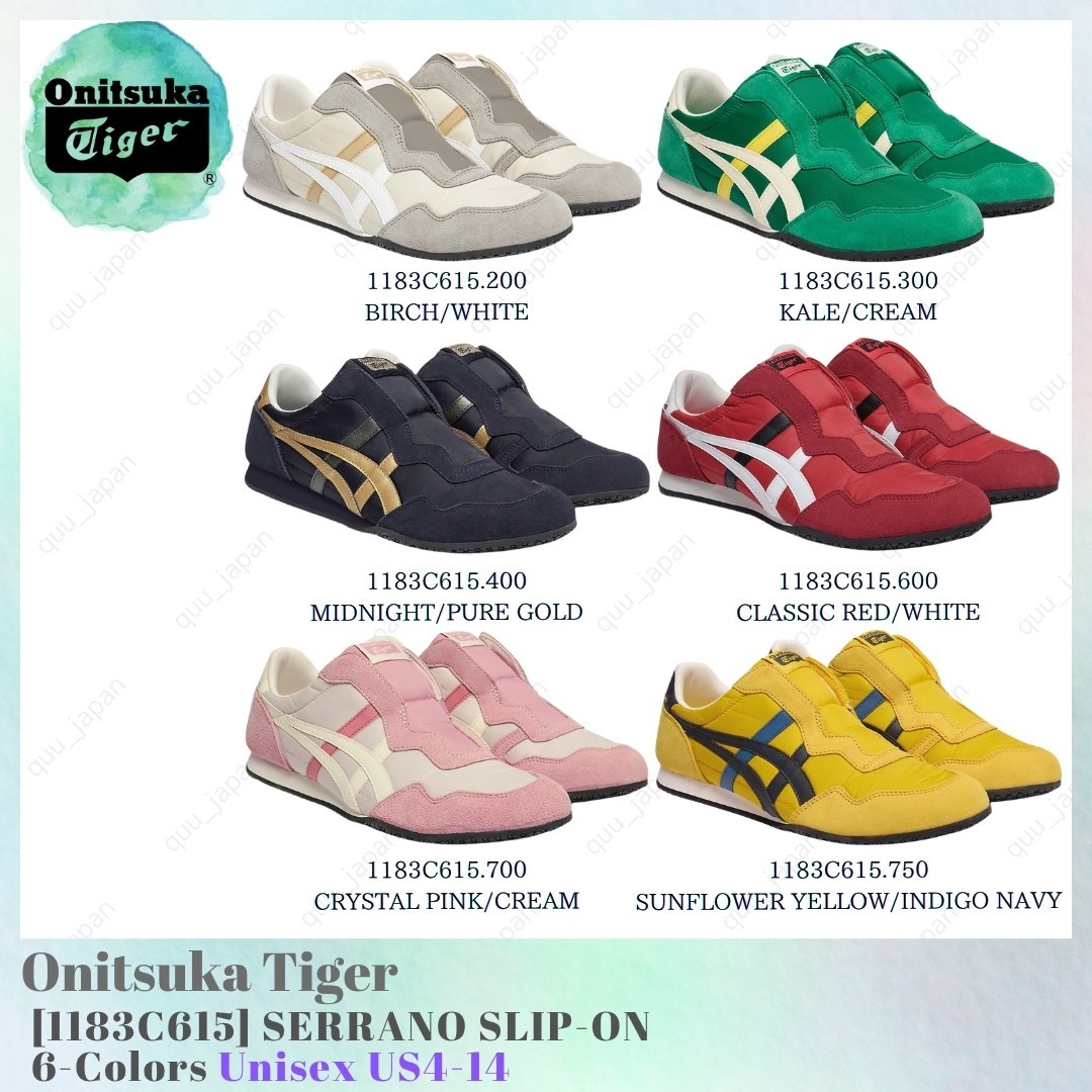 Onitsuka Tiger SERRANO SLIP-ON 1183C615 6-Colors Unisex US4-14 NEW Onitsuka Tiger SERRANO SLIP-ON 1183C615 6-Colors Unisex US4-14 NEW