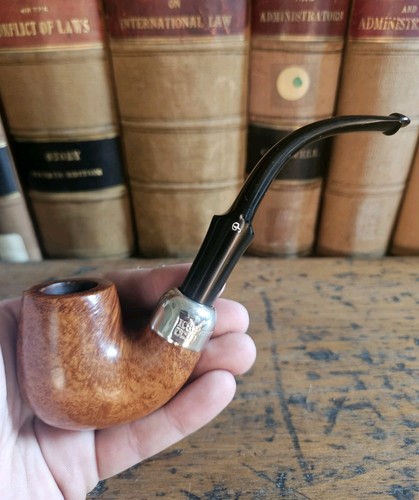 Peterson System Standard 312 Smooth Bent Billiard Pipe - Nickel Band - Restored