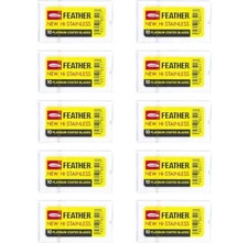100 Feather Double Edge Shaving Blades Pack Count For Safety Razors