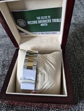 Celtic Fc Record Breakers Treble Watch In Original Box