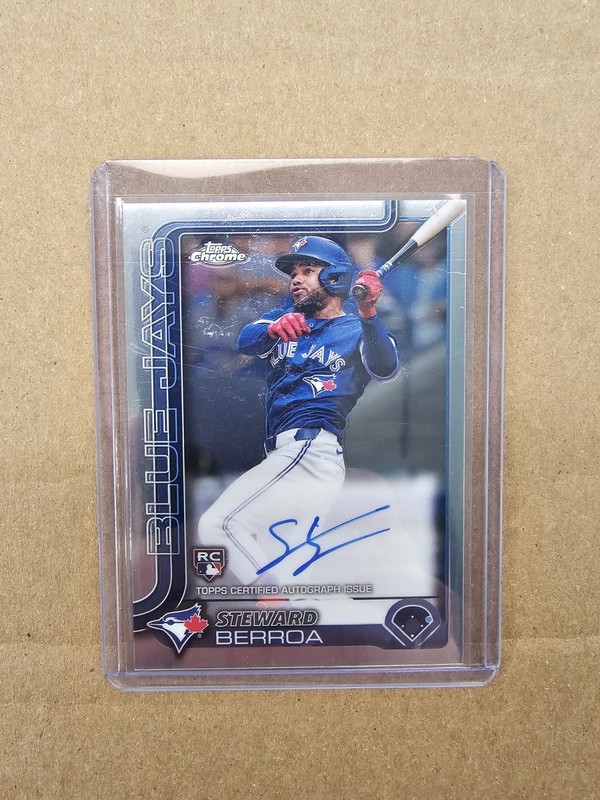 2025 Topps Chrome - Rookie Autographs Steward Berroa #RA-SBE (AU, RC)