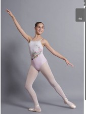 Ballet Rosa Marlise Children's Crystal Dust Floral Leotard. Size 6Y. New