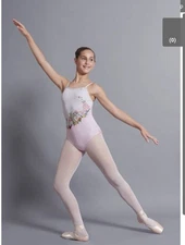 Ballet Rosa Marlise Children's Crystal Dust Floral Leotard. Size 6Y. New
