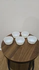 Anchor Hocking Fire King White Milk Glass Custard Cups 6oz Ramikin #434 Set 5
