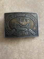 Vintage Ford Model T Brass Belt Buckle