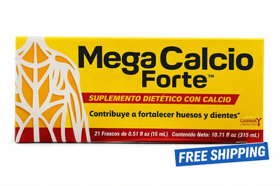 MEGA CALCIO FORTE 21 FRASCOS 15 ML CONTRIBUYE A FORTALEZER LOS HUESOS (PACK 2)
