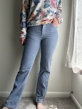 Vintage 80s Levi  s 519 White Tab Dusty Blue Corduroy Pants Size 30  Waist