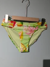 Seafolly Australia Womens Apple Green Tropical Print Bikini Bottoms Size 10 BNWT