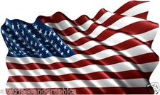 36X60 American Flag Window RV Trailer Decal Decals Graphics Wall Art Tailgate