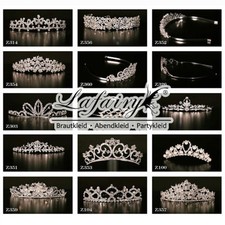 Luxus Diadem Strass Tiara Brautschmuck Haarschmuck für Hochzeit zur Auswahl