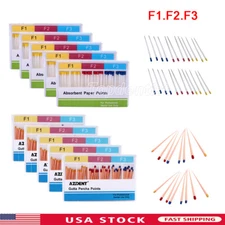 AZDENT Dental Endo Absorbent Paper Point /Root Canal Gutta Percha Point F1 F2 F3