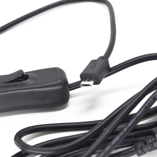 1pc 1.3M USB 2.0 Male To Micro USB Male Connector Cable Cord with Switch Black - Picture 3 of 6