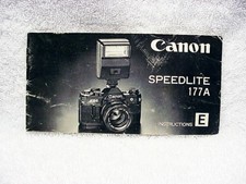 Canon Speedlite 177A Instructions Book  4.70 