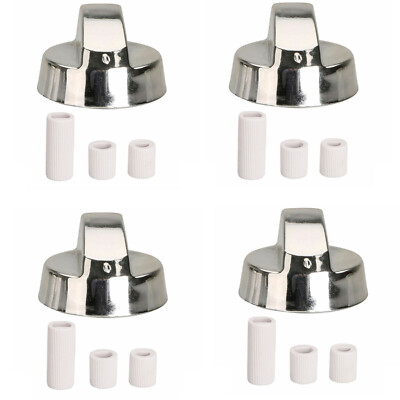 Knopf für Belling E662 E663 E664W Silber Herd Backofen Kochfeld Bedienknopf Schalter x 4