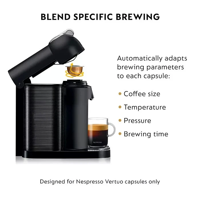 NEW Nespresso Vertuo Coffee and Espresso Maker by Breville, Matte Black - Image 3 of 4