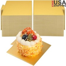50 Pcs Square Golden Cake Stands Dessert Display Foam Plastic Decoration New