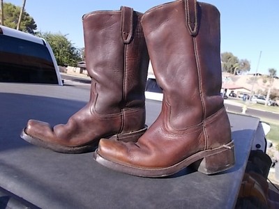 distressed motorcycle boots