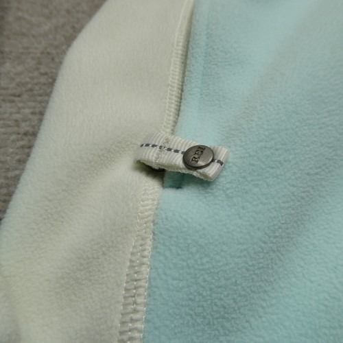 REI Girls XL Full Zip Fleece Jacket Blue Cream Colorblock Pockets Outdoors - Picture 4 of 9