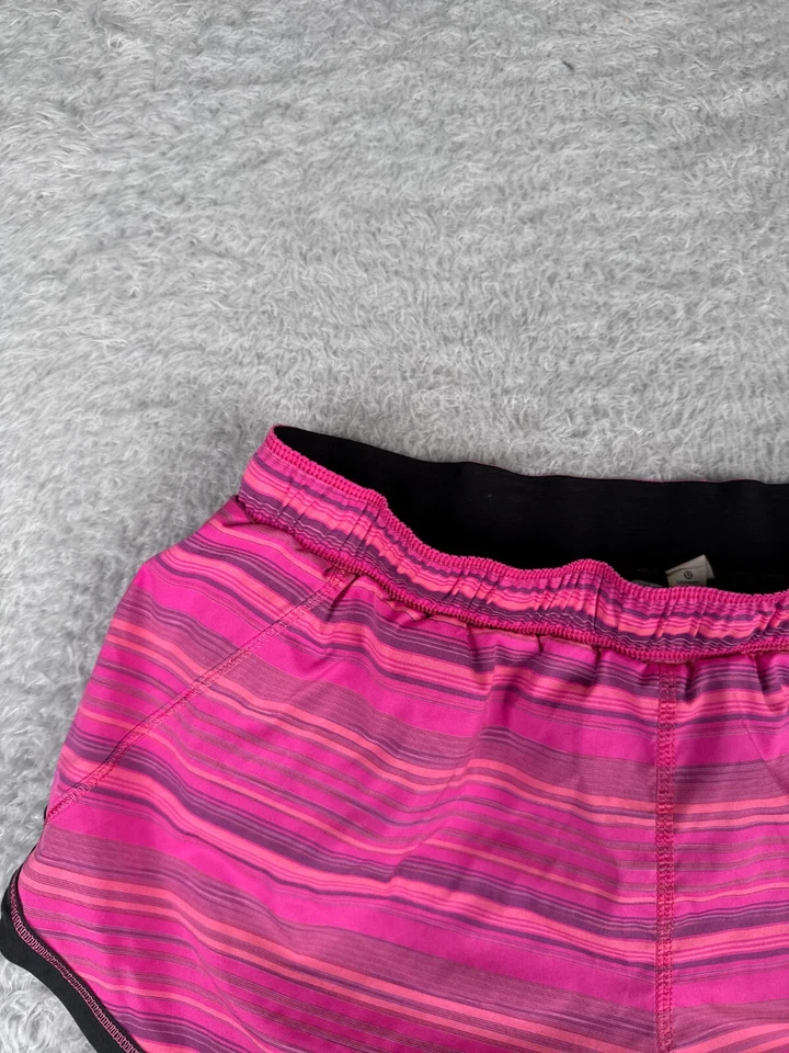 Pantalones Cortos Lululemon Mujer 6 Rosa Correr Roll Down Cortos Tela Extreme 3" Gimnasio W7647S Foto 4 de 4