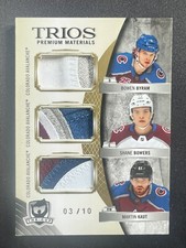 2020-21 UD The Cup Trios Premium Materials 3/10 Bowen Byram Shane Bowers Martin