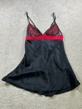 Shirley of Hollywood Chemise Womens Small Lace Satin Lingerie Nightgown Pajama