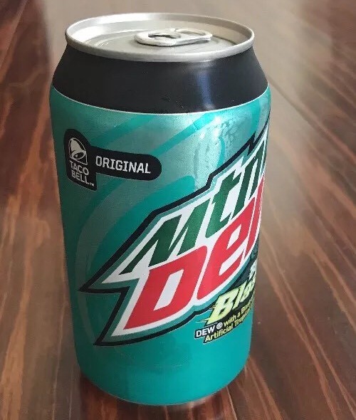 Mountain Dew Baja Blast Full Can Limited Edition Taco -