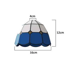 Tiffany Style Retro Stained Glass Ceiling Light Shade Easy Fit Pendant Lampshade