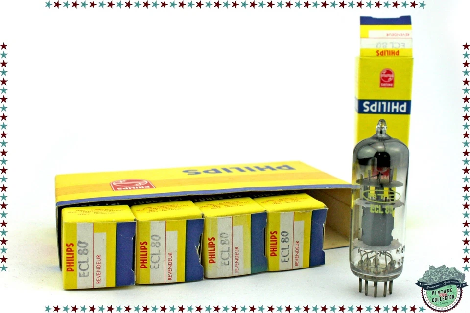 TELEFUNKEN ECL80, various labels, Tube, lampe Röhre Valve Lampa. NOS, NIB or Bulk. X1