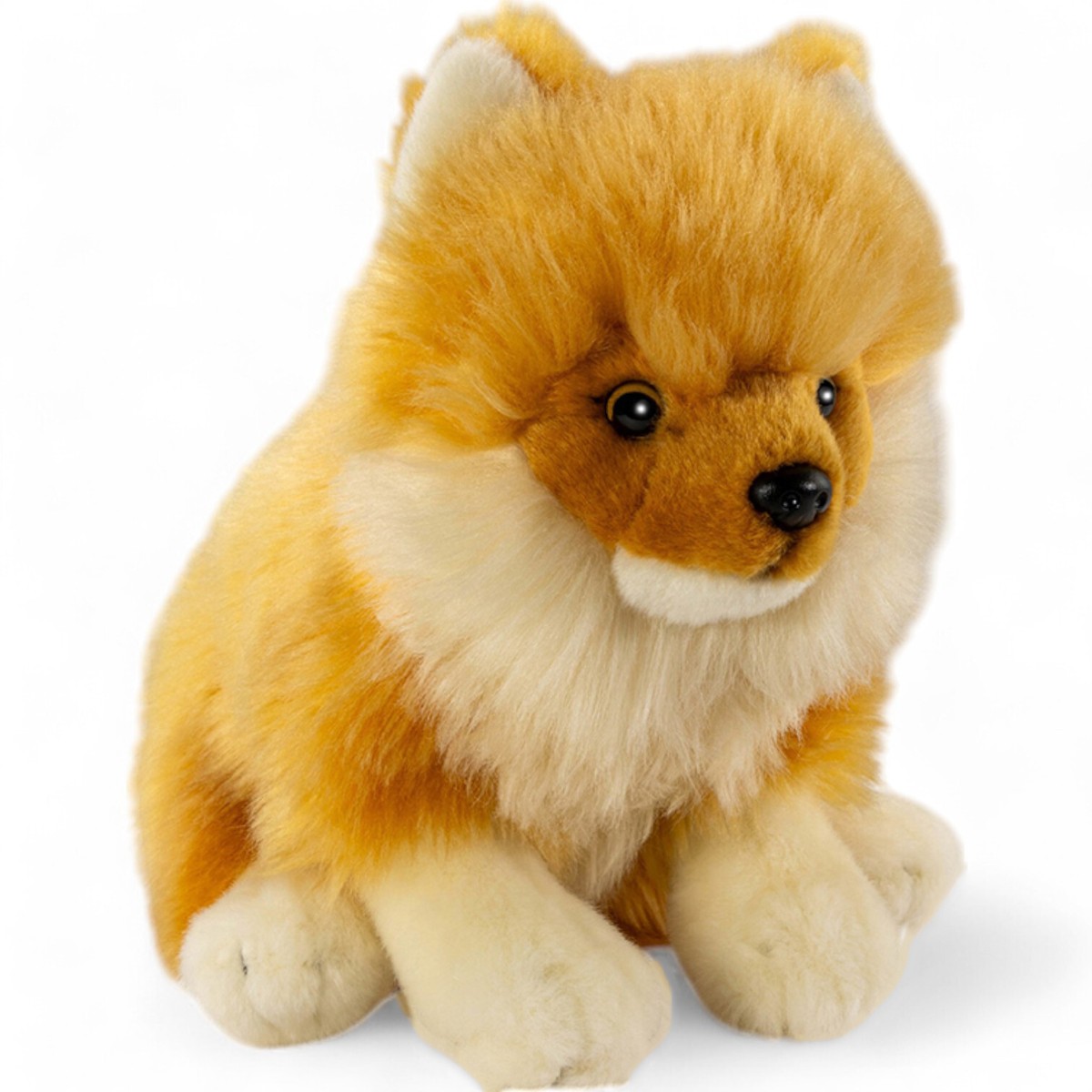 Carl Dick Pomeranian Dog sitting, Stuffed Animal, Plush Toy - Main Image