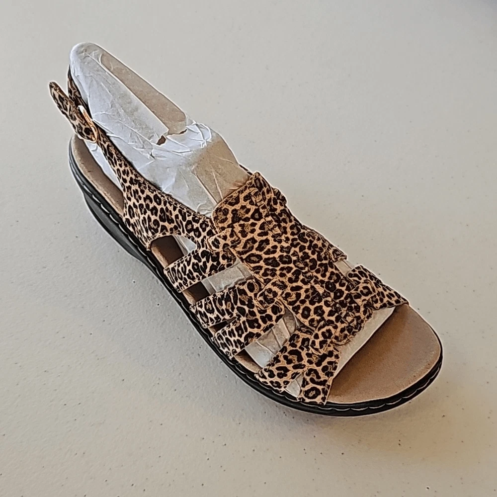 Nuovo sandalo Lexi calendula ghepardo di Clarks taglia 8 5 media