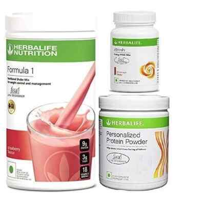 Herbalife Formula 1 Shake Erdbeere 500gm + Proteinpulver 200gm + frisch