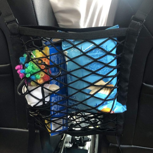 Car Net Pocket Handbag Holder Universal Between Seats Driver Storage Organizer - Picture 6 of 6