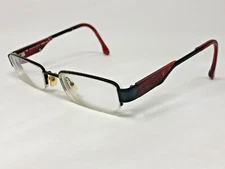 SEAN JOHN SJ4054 001 Eyeglasses Frame Half Rimless 51-19-140 Black/Red NM14