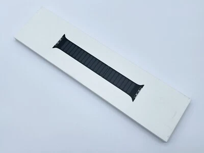 Genuine Apple Watch Leather Link Band Strap Midnight Black 42mm 41mm 40mm M/L