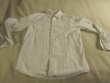 Concepts by claiborne mens white striped small long sleeve button up shirt 2650