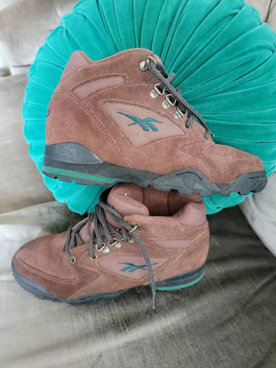 Al borde Misterio esposa Vintage Reebok Hexalite Hiking Boots Size 7.5 Womens Brown Suede RA 409 KRI  | eBay