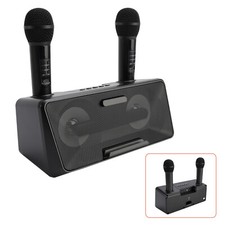 Wireless Bluetooth Dual Microphone Karaoke All-In-One Speaker for Home Outdoor 