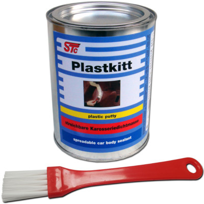 1 kg STC Plastkitt streichbare Karosseriedichtmasse Dichtmasse inklusive Pinsel