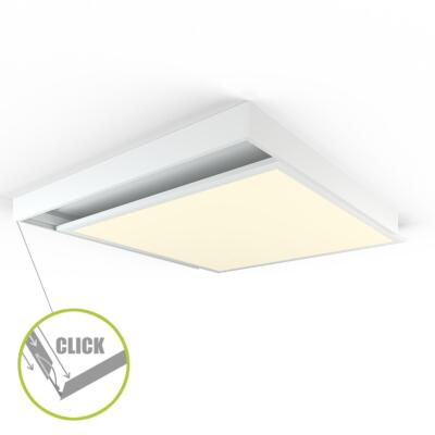 Aufbaurahmen Click für LED-Panel 62x62 cm weiß Aufputz Montagerahmen