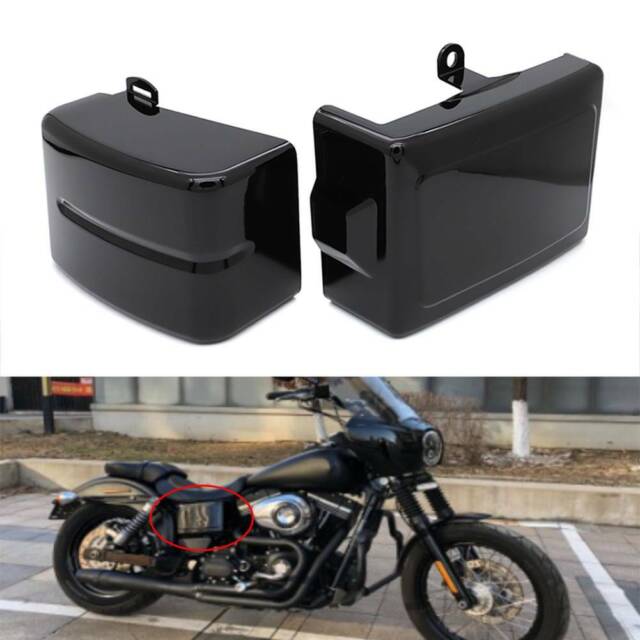 2X Battery Side Covers For Harley Dyna Fat Street Bob Low Rider Super